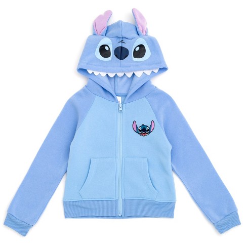 Disney Lilo & Stitch Little Girls Pullover FleeceHoodie and Leggings Outfit  Set Blue 4 