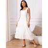 INSPIRE CHIC Women's Linen Summer Sleeveless Casual Loose Flowy Maxi Tank Beach Sundress - 4 of 4