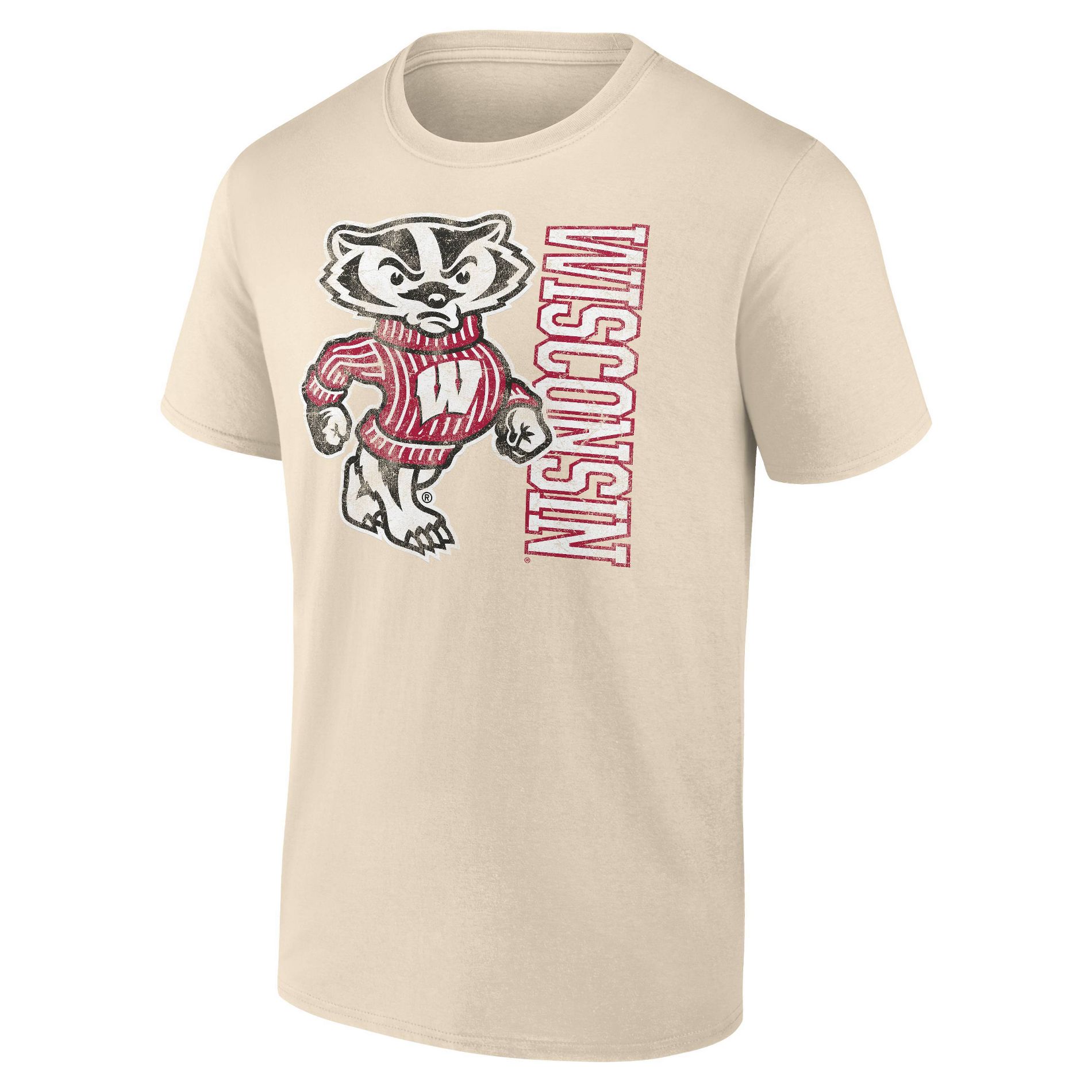 NCAA Wisconsin Badgers Men's Angora Bi-Blend T-Shirt