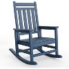 Acekool 2-Piece Outdoor Rocking Chair Set – HDPE Weather-Resistant Adirondack Rockers with Wood Texture, 380 lbs Capacity, Black - 4 of 4