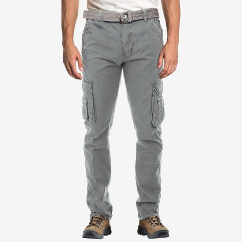 X Ray Men's Belted Classic Cargo Pants In Slate Grey Size 32x32 : Target