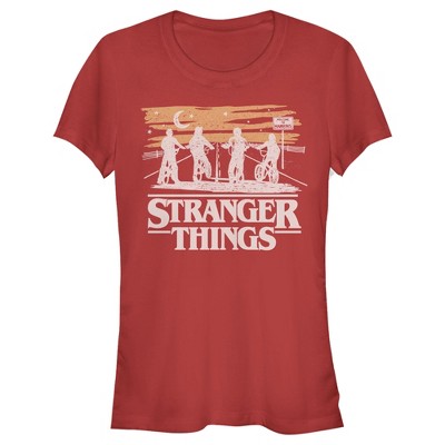 Junior's Stranger Things Starry Bike Ride T-Shirt