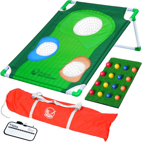 Clispeed Foldable Chipping Net Cornhole Game Set Golfing Net for