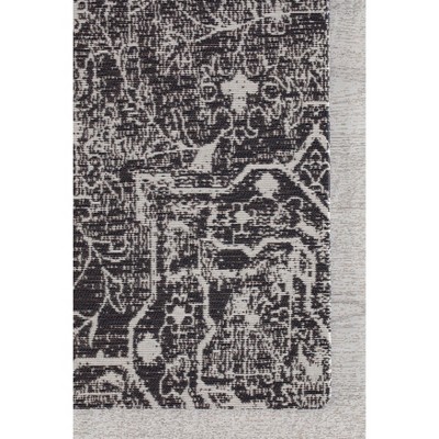 La Cienega Black and White Rectangular Office Chair Mat