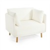 39" Modern Accent Chair, Upholstered Comfy Reading Armchair, Single Seat Sofa Chair With Pillow, Lounge Chair for Living Room Bedroom Balcony - 2 of 4