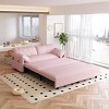 NicBex Pull Out Sofa Bed,Modern Convertible Sleeper Loveseat Sofa with Side Storage,Velvet 2-Seater Couch for Living Room, - 3 of 4