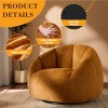 GYIIYUO 47" Giant Bean Bag Chair for Adults - Comfy Plush Shell Soft Accent Chair, Oversized Cozy Lounge Floor Sofa Reading Chair - 4 of 4