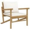 vidaXL Outdoor Garden Patio Chairs with Cream White Cushions - Durable, Lightweight, Bamboo - 3 of 4