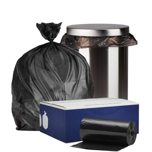 12-16 Gallon Trash Bags, 24 x 32, Black, 500 Per Case, Folded