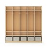 Guidecraft EdQ 5-Section Wooden Storage Locker for Classroom, Kids Cubby Organizer with Shelves and Hooks for Coats - 2 of 4