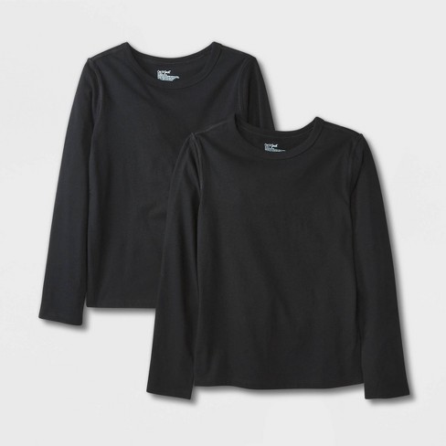 kids black long sleeve top