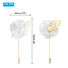 Unique Bargains Pocket Handmade Flower Lapel Pin Boutonnieres for Wedding party 24 Pcs - 2 of 4