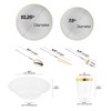 Smarty Had A Party Gray w/ Gold Organic Plastic Tableware Set - 120 Sets - 2 of 4