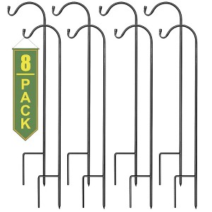 Sorbus Set of 8 Shepherds Hooks for Outdoor - Extendable Garden Stakes for Plants, Lights, Lanterns, Flower Baskets, and More - 1 of 4