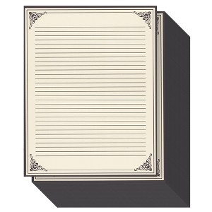 96 Sheets Vintage Style Lined Stationery Paper for Writing Letters, Scrapbooking - 1 of 4