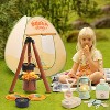 Skirfy Kids Camping Set with Tent, 42Pcs Camping Pretend Play Tent, Toy Campfire, Binoculars, Oil Lantern, Indoor and Outdoor Camping Toy Set,. - 3 of 4