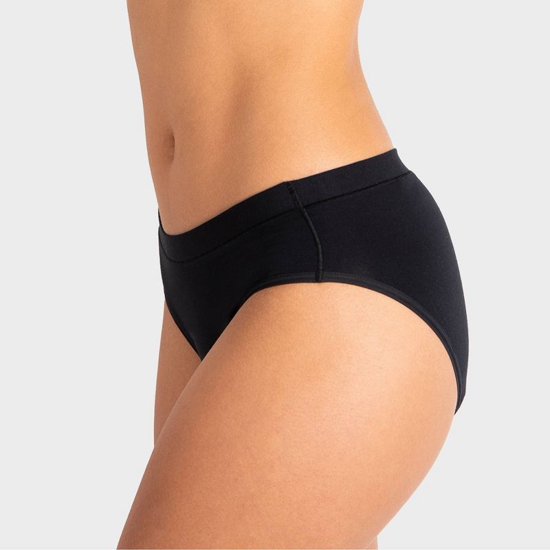 Saalt Heavy Absorbency Briefs Super Soft Modal Comfort Leak Proof Period Underwear  - Volcanic Black , 6 of 12