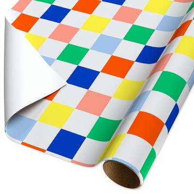 20 sq ft All-Occasion Checkerboard Wrapping Paper Colorful