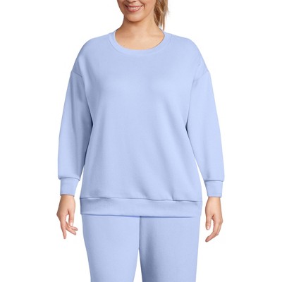 Lands' End Women's Serious Sweats Relaxed Long Sleeve Crew Neck Sweatshirt