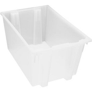 Quantum Storage Systems Stack And Nest Tote, 29-1/2"W X 19-1/2"D X 15"H, Heavy Duty, 3.70 Cu. Ft. Capacity - 1 of 2
