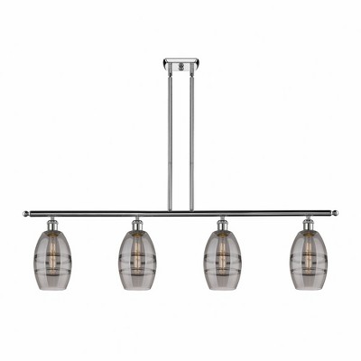 Vaz - 4 Light Stem Hung Island In Industrial Style-8.63 Inches Tall and 48 Inches Wide
