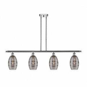 Vaz - 4 Light Stem Hung Island In Industrial Style-8.63 Inches Tall and 48 Inches Wide - 1 of 1