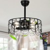 Bella Depot 21" Vintage Metal Ceiling Fan with Light and Remote 6-speed Reversible Fan - 4 of 4