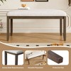 CAVINAS Storage Shoe Bench, Linen Upholstered Entryway Bench with Shelf, Comfy Foot Stool with Metal Legs for Living Room, Bedroom - 3 of 4