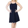HAPPY BAY Women's Vacay Beach Summer Beachwear Dress Spaghetti Strap Sleepwear Slip Chemise 1X-2X Blue Horizon_AC71 - 3 of 3