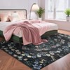 Modern Insect Botanical Pattern Area Rug Floral Print Rug Non-Slip Low Pile Soft Accent Carpet for Living Room Bedroom - 2 of 4