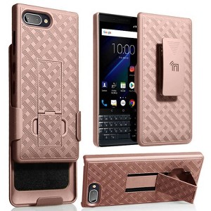 Nakedcellphone Combo for BlackBerry Key2 LE - Case with Stand and Belt Clip Holster - 1 of 4
