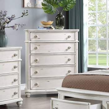 42" Jaqueline Decorative Storage Drawer Antique White Finish - Acme Furniture