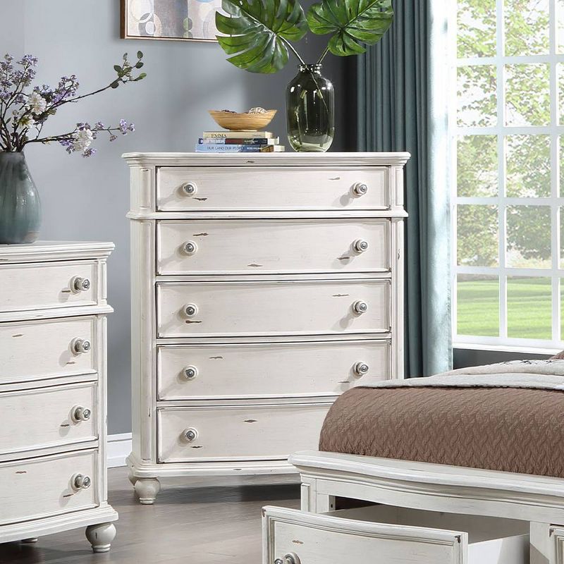 42&#34; Jaqueline Decorative Storage Drawer Antique White Finish - Acme Furniture, 1 of 9