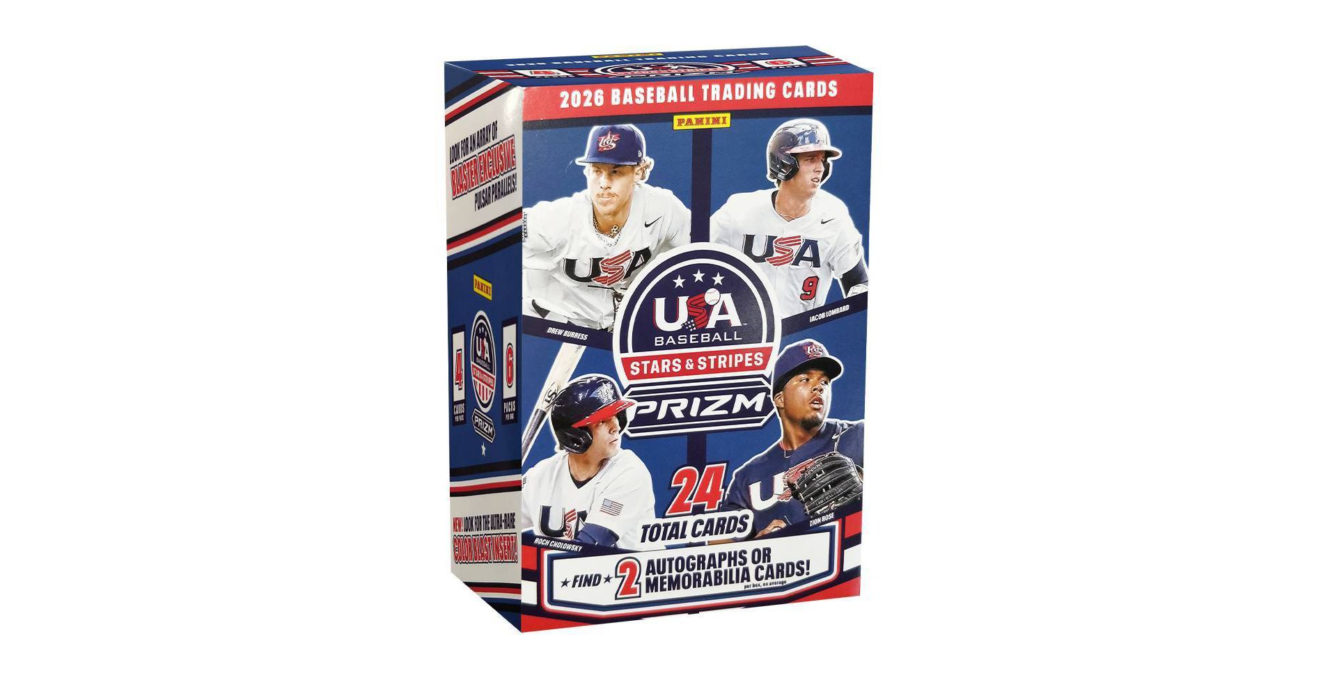 2026 Panini USA Stars and Stripes Prizm Baseball Trading Card Blaster Box