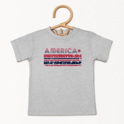The Juniper Shop America With Stars And Stripes Toddler Short Sleeve Tee
