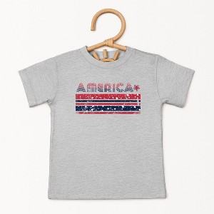 The Juniper Shop America With Stars And Stripes Toddler Short Sleeve Tee - 1 of 2