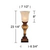 Regency Hill Traditional Uplight Accent Table Lamps 23 1/4" High Set of 2 Light Gold Alabaster Glass Shade for Living Room Bedroom - image 4 of 4