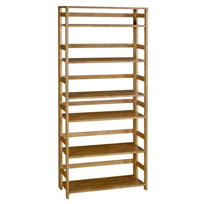 67" Cakewalk High Folding Bookcase Medium Oak - Regency