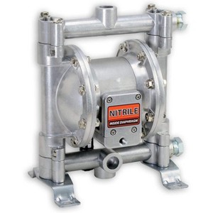Fuelworks Double Diaphragm Transfer Pump 1/2" inch Nitrile/NBR/Buna-N 12gpm / 45lpm Heavy Duty Aluminium Air Operated Pneumatic for Diesel, Grease, - 1 of 4