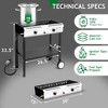 Winado 2 Burner 150,000 BTU Gas Propane Stove with Wheels - 2 of 4