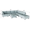 NicBex Modular 129" L Shape Sectional Sofa Sleeper Couch Set with Storage Space for Living Room - 2 of 4