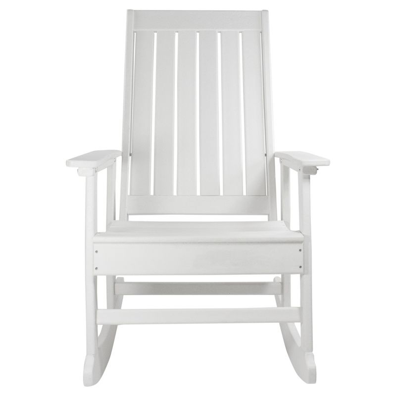 Northlight All Weather Recycled Plastic Outdoor Rocking Chair, White, 3 of 6