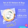 Big Dot of Happiness Boho Botanical Thank You Stickers and Clear Cookie Bags, Cellophane Treat Bags 4.25x7 IN for Candy or Baked Goods - 25 Count - 4 of 4
