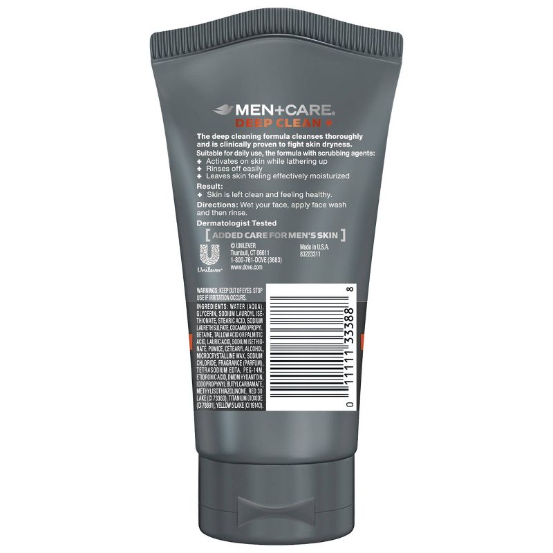 Dove Men+Care Deep Clean + Facial Cleanser Exfoliating Face Wash - 5oz, 3 of 5