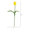 Nearly Natural 25-in Artificial Tulip Flower Stems, Set of 3, Yellow - 2 of 2