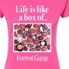 Women's - Forrest Gump - Life Is Like A Box Of Chocolates Juniors Fitted Graphic T-Shirt - 2 of 3