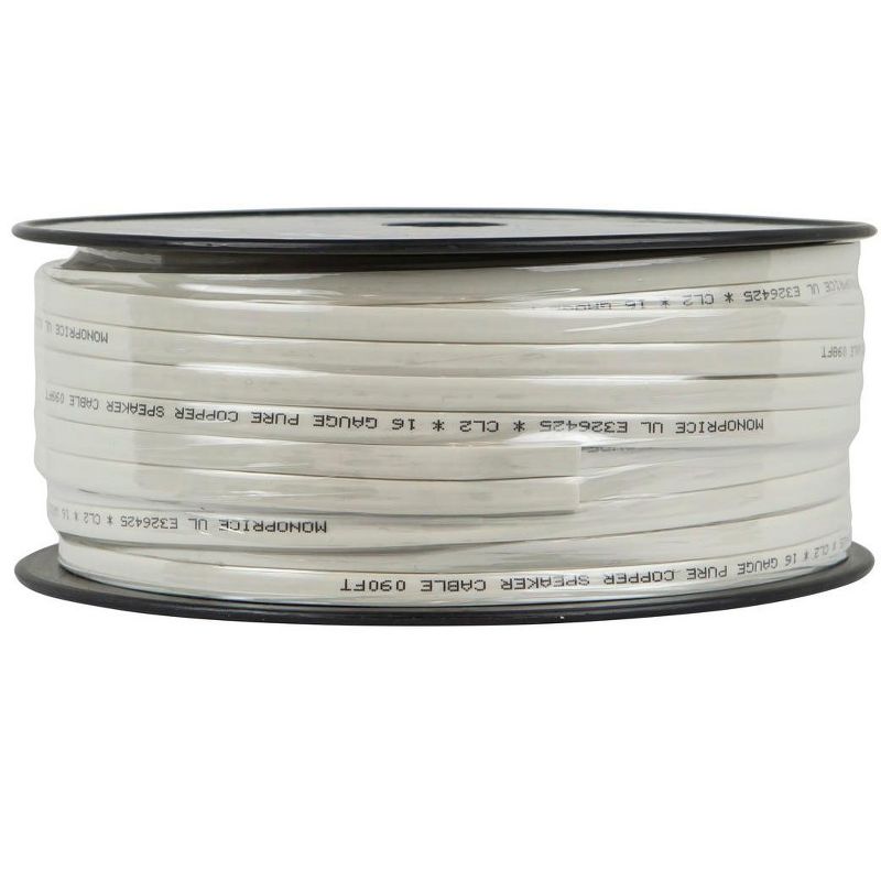 Monoprice Speaker Wire, Flat CL2 Rated, 2-Conductor, 16AWG, 100ft, 3 of 4
