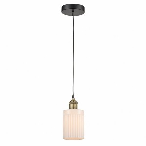 Hadley - 1 Light Cord Hung Mini Pendant In Art Deco Style-9.75 Inches Tall and 4.5 Inches Wide - 1 of 1