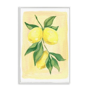 Stupell Industries Hanging Lemons Country Charm Black Framed Giclee Art - 1 of 4