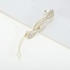 Unique Bargains Exquisite Cross Pearl Spring Clip Hair Clips Gold Tone Champagne 1 Pc - 3 of 4